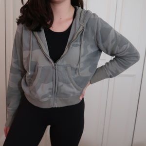 Camo zip up hoodie from abercrombie and fitch